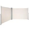 236 In. X 71 In. Beige Retractable Rust-Proof Patio Sunshine Privacy Divider Wind Screen For Courtyard -Patio Furniture Shop beige vevor shade cloths zypf180x600cmm001v0 64 1000