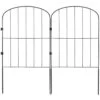 24 In. H X 13 In. L Garden Fence No Dig Fenc Animal Barrier Fence With 2 In. Spike Spacing Steel (28-Pack) -Patio Furniture Shop black garden fencing jswl2413inchnokrcv0 64 1000