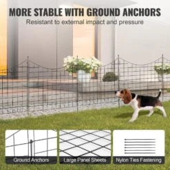 Garden Fence No Dig Fence 36.6 In. H X 29.5 In. L Animal Barrier Fence With 2.5 In. Spike Spacing (5-Pack) -Patio Furniture Shop black garden fencing jswl385295inrni2vv0 4f 1000