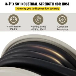 Fuel Hose Reel 3/4 In. X 50 Ft. Extra Long Retractable Diesel Hose Reel With Automatic Refueling Gun For Ship, Vehicle -Patio Furniture Shop black hose reels cyr50ft34inchd7nev0 1f 1000