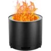 Smokeless Fire Pit Stove Bonfire 19.3 In. Dia Wood Burning Stainless Steel SUS430 Stainless Steel Inner Portable -Patio Furniture Shop black vevor accessories wyrmhkyxpgy1muq11v0 64 1000