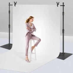 Backdrop Banner Stand 120 In. H X 120 In. D Adjustable Display Backdrop Banner Stand Protable For Photography, Party -Patio Furniture Shop black vevor arbors ssbjzsjl10fta18erv0 31 1000