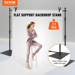 Backdrop Banner Stand 120 In. H X 120 In. D Adjustable Display Backdrop Banner Stand Protable For Photography, Party -Patio Furniture Shop black vevor arbors ssbjzsjl10fta18erv0 c3 1000