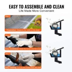 Gutter Brush 15 Ft. X 4.33 In. Gutter Cleaning Tools Ground-Level Gutter Brush Leaf Guard For 5 In. Gutter (5-Pack) -Patio Furniture Shop black vevor canopy parts tgms433inch5j5l94v0 4f 1000