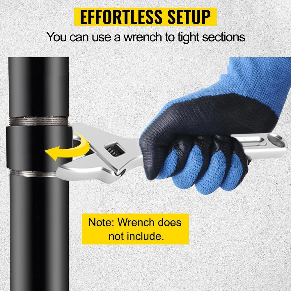 21 In. H X 3 In. Dia Sail Pole Extension Powder Coated Heavy-Duty Steel Sun Shade Extension Pole For Deck In Black 5 21 In. H X 3 In. Dia Sail Pole Extension Powder Coated Heavy-Duty Steel Sun Shade Extension Pole For Deck In Black - Image 3