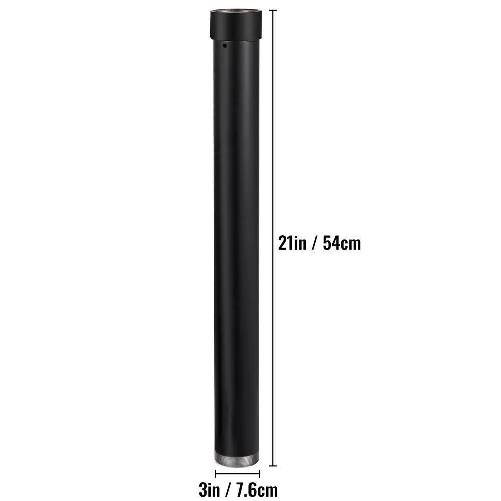 21 In. H X 3 In. Dia Sail Pole Extension Powder Coated Heavy-Duty Steel Sun Shade Extension Pole For Deck In Black 10 21 In. H X 3 In. Dia Sail Pole Extension Powder Coated Heavy-Duty Steel Sun Shade Extension Pole For Deck In Black - Image 8