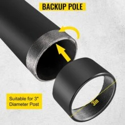 21 In. H X 3 In. Dia Sail Pole Extension Powder Coated Heavy-Duty Steel Sun Shade Extension Pole For Deck In Black 16 21 In. H X 3 In. Dia Sail Pole Extension Powder Coated Heavy-Duty Steel Sun Shade Extension Pole For Deck In Black -Patio Furniture Shop black vevor canopy parts zypzcgkzg 21 1001v0 fa 1000