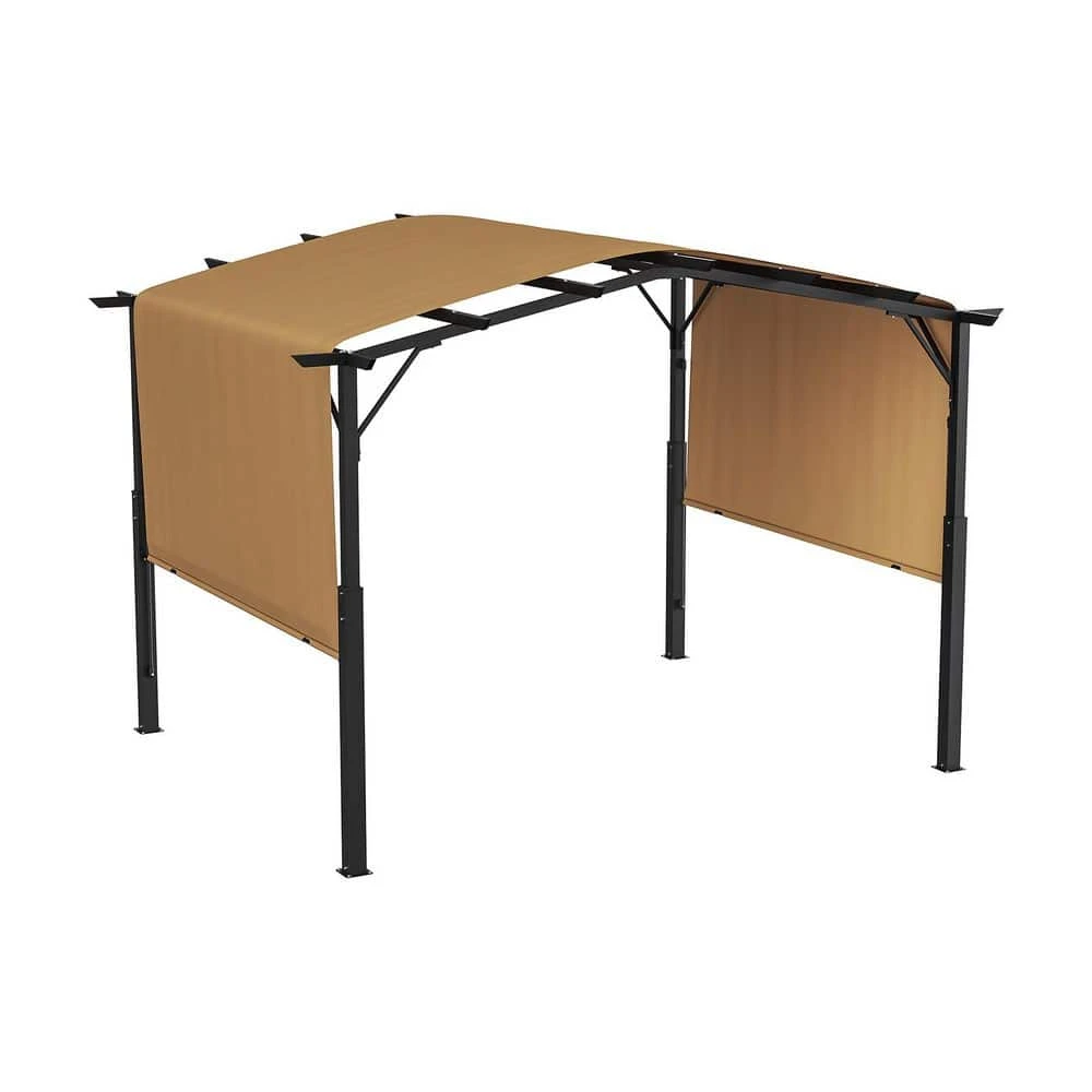 12 Ft. X 10 Ft. Outdoor Pergola, Arched Top Metal Pergola, Retractable Pergola With Sun Shade Canopy 3 12 Ft. X 10 Ft. Outdoor Pergola, Arched Top Metal Pergola, Retractable Pergola With Sun Shade Canopy