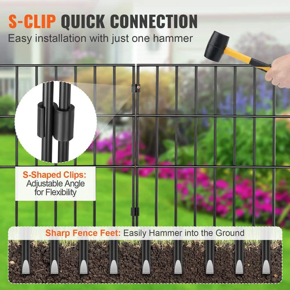 Garden Fence No Dig Fence 17 In. H X 13 In. L Animal Barrier Fence With 1.5 In. Spike Spacing For Yard Patio, (28 Pack) 7 Garden Fence No Dig Fence 17 In. H X 13 In. L Animal Barrier Fence With 1.5 In. Spike Spacing For Yard Patio, (28 Pack) - Image 5