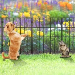 Garden Fence No Dig Fence 17 In. H X 13 In. L Animal Barrier Fence With 1.5 In. Spike Spacing For Yard Patio, (19 Pack) -Patio Furniture Shop black vevor garden fencing jswl1713inchg1wsfv0 31 1000