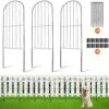 Garden Fence No Dig Fence 24 In. H X 13 In. L Animal Barrier Fence Garden Fencing With 2 In. Spike Spacing, (10-Pack) 2 Garden Fence No Dig Fence 24 In. H X 13 In. L Animal Barrier Fence Garden Fencing With 2 In. Spike Spacing, (10-Pack) -Patio Furniture Shop black vevor garden fencing jswl2413incho06vpv0 64 1000
