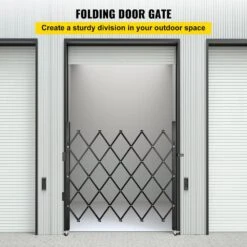 Single Folding Security Gate 63.39 In. H X 70 In. W Black Steel Fold Door Gate 360° Rolling Casters Garden Fence Panel -Patio Furniture Shop black vevor garden fencing ssfdmdm1 5x1 67m1v0 c3 1000