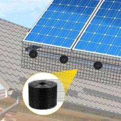 Solar Panel Bird Wire 6 In. X 98 Ft. Critter Guard Roll Kit Removable Steel Solar Panel Guard With Fasteners -Patio Furniture Shop black vevor garden fencing tyndcbbhw6100hjh2v0 31 1000