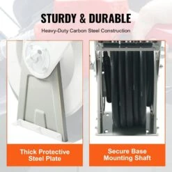 Fuel Hose Reel 1 In. X 33 Ft. Extra Long Retractable Diesel Hose Reel With Automatic Refueling Gun For Truck Ship -Patio Furniture Shop black vevor hose reels cyrg33ft1inchtinhv0 fa 1000