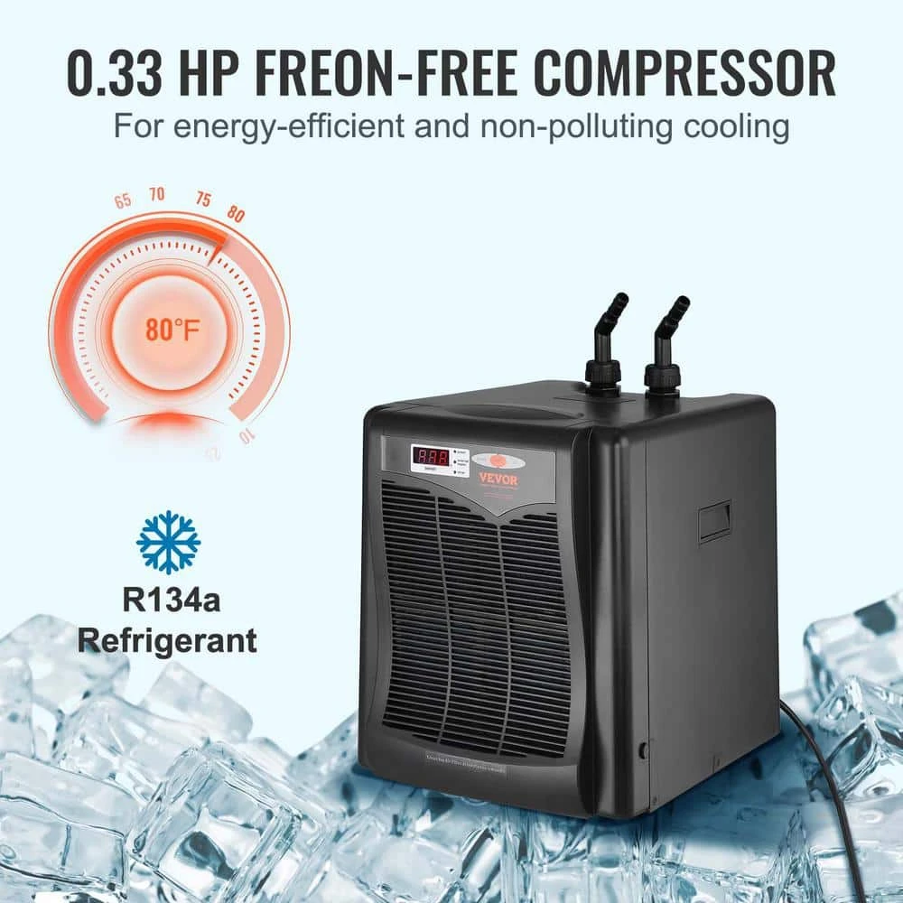 Aquarium Chiller 110 Gal. 416 L Quiet Refrigeration Compressor 1-3 HP Hydroponic Water Chiller 5 Aquarium Chiller 110 Gal. 416 L Quiet Refrigeration Compressor 1-3 HP Hydroponic Water Chiller - Image 3