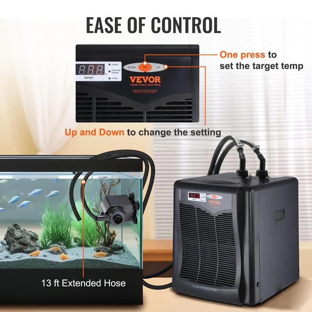 Aquarium Chiller 110 Gal. 416 L Quiet Refrigeration Compressor 1-3 HP Hydroponic Water Chiller 8 Aquarium Chiller 110 Gal. 416 L Quiet Refrigeration Compressor 1-3 HP Hydroponic Water Chiller - Image 6