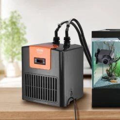 Aquarium Chiller 52 Gal. 196 L Hydroponic Water Chiller 1/10 HP Quiet Refrigeration Compressor -Patio Furniture Shop black vevor hydroponic systems hwqlqqjrq01hpzc9fv1 31 1000