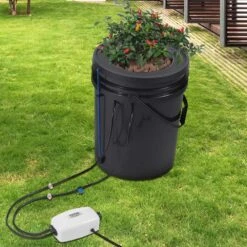 DWC Hydroponics Grow System Deep Water Culture With Top Drip 1 Bucket 5 Gal. Water Culture With Air Pump, Air Stone -Patio Furniture Shop black vevor hydroponic systems ssspxt1t8inkxkb8iv1 31 1000