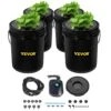 DWC Hydroponic System 5 Gal. Buckets Deep Water Culture Growing Bucket Hydroponics Grow Kit For Outdoor (4-Pack) -Patio Furniture Shop black vevor hydroponic systems ssspxtyx4110vw1xkv1 64 1000