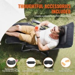 Zero Gravity Chair,26in. Recliner Lounge Chair For Indoor And Outdoor,Adjustable Anti Gravity Chair,Metal,500 Lbs.,Black 15 Zero Gravity Chair,26in. Recliner Lounge Chair For Indoor And Outdoor,Adjustable Anti Gravity Chair,Metal,500 Lbs.,Black -Patio Furniture Shop black vevor lawn chairs lzltyhhk26hsb9ihuv0 fa 1000