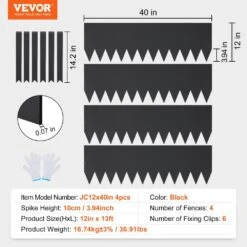 Steel Landscape Edging 4-pack Steel Garden Edging Borders 40 In. L X 12 In. H Strips Hammer-in Edging Border 16 Steel Landscape Edging 4-pack Steel Garden Edging Borders 40 In. L X 12 In. H Strips Hammer-in Edging Border -Patio Furniture Shop black vevor metal edging cppz12inch13h20kav0 76 1000
