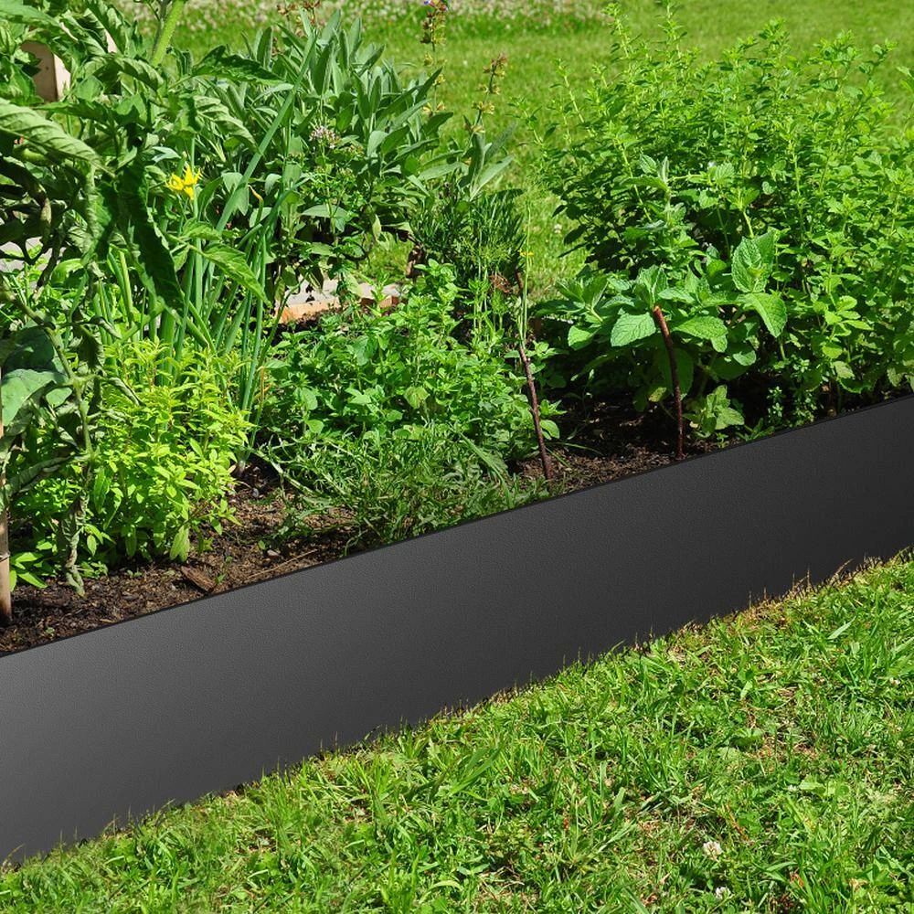 40 In. X 8 In. Black Steel Landscape Edging Steel Garden Edging Border Steel Lawn Edging For Landscaping (4-Pieces) 10 40 In. X 8 In. Black Steel Landscape Edging Steel Garden Edging Border Steel Lawn Edging For Landscaping (4-Pieces) - Image 8