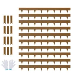 39 In. L X 0.06 In. W X 5 In. H Black Steel Edging Landscape Steel Garden Edging Borders Strips Edging Black (5-Pack)