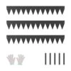 40 In. L X 0.1 In. W X 6 In. H Black Steel Edging Landscape Steel Garden Edging Borders Edging Border 5 Clips (3-Pack) -Patio Furniture Shop black vevor metal edging cppz6inch10figluqv0 64 1000