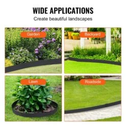 0.71 In. W X 40 In. L X 6 In. H Steel Landscape Edging Steel Garden Edging Borders Strips Hammer Edging Black (4-Pack) -Patio Furniture Shop black vevor metal edging cppz6inch133sdaoev0 fa 1000