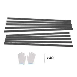 Metal Landscape Edging 10-Packs 60 X 1.69 X 0.06 In. Rust-Resistant Aluminum Alloy LandscapeBlack Edging Border