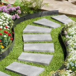 Metal Landscape Edging, 8-Packs 72 In. Rust-Resistant Aluminum Alloy Landscape Edging, Bendable Garden Edging Border -Patio Furniture Shop black vevor metal edging lzjspz8pcs72voieev0 31 1000