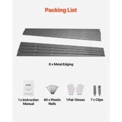 Metal Landscape Edging, 8-Packs 72 In. Rust-Resistant Aluminum Alloy Landscape Edging, Bendable Garden Edging Border -Patio Furniture Shop black vevor metal edging lzjspz8pcs72voieev0 44 1000