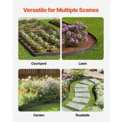 Metal Landscape Edging, 8-Packs 72 In. Rust-Resistant Aluminum Alloy Landscape Edging, Bendable Garden Edging Border -Patio Furniture Shop black vevor metal edging lzjspz8pcs72voieev0 fa 1000