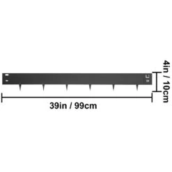 Steel Lawn Edging 5-Pieces Metal Landscape Edging 4 In. X 39 In Garden Edging Border Steel Landscape Border -Patio Furniture Shop black vevor metal edging pzych5pcs4 392o62v0 76 1000