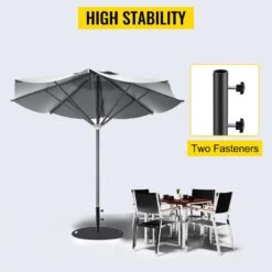 Umbrella Base 14 In. H Pipe 27 In. Round Umbrella's Holder Stand Heavy-Duty Cast Iron Patio Umbrella Base In Black -Patio Furniture Shop black vevor patio umbrella stands zysdzyx 280000001v0 44 1000