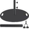 Umbrella Base 14 In. H Pipe 27 In. Round Umbrella's Holder Stand Heavy-Duty Cast Iron Patio Umbrella Base In Black -Patio Furniture Shop black vevor patio umbrella stands zysdzyx 280000001v0 64 1000