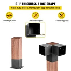 Pergola Kit Steel Brackets 6 In. X 6 In. Pergola Brackets Post Pergola Bracket With 3 Way 90-Degree Corner (8-Pack) -Patio Furniture Shop black vevor pergola accessories ljtgbhs5x1007d9mev0 44 1000