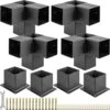 Pergola Kit Steel Brackets 6 In. X 6 In. Pergola Brackets Post Pergola Bracket With 3 Way 90-Degree Corner (8-Pack) 1 Pergola Kit Steel Brackets 6 In. X 6 In. Pergola Brackets Post Pergola Bracket With 3 Way 90-Degree Corner (8-Pack) -Patio Furniture Shop black vevor pergola accessories ljtgbhs5x1007d9mev0 64 1000