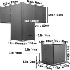 Pergola Kit Steel Brackets 6 In. X 6 In. Pergola Brackets Post Pergola Bracket With 3 Way 90-Degree Corner (8-Pack) -Patio Furniture Shop black vevor pergola accessories ljtgbhs5x1007d9mev0 76 1000