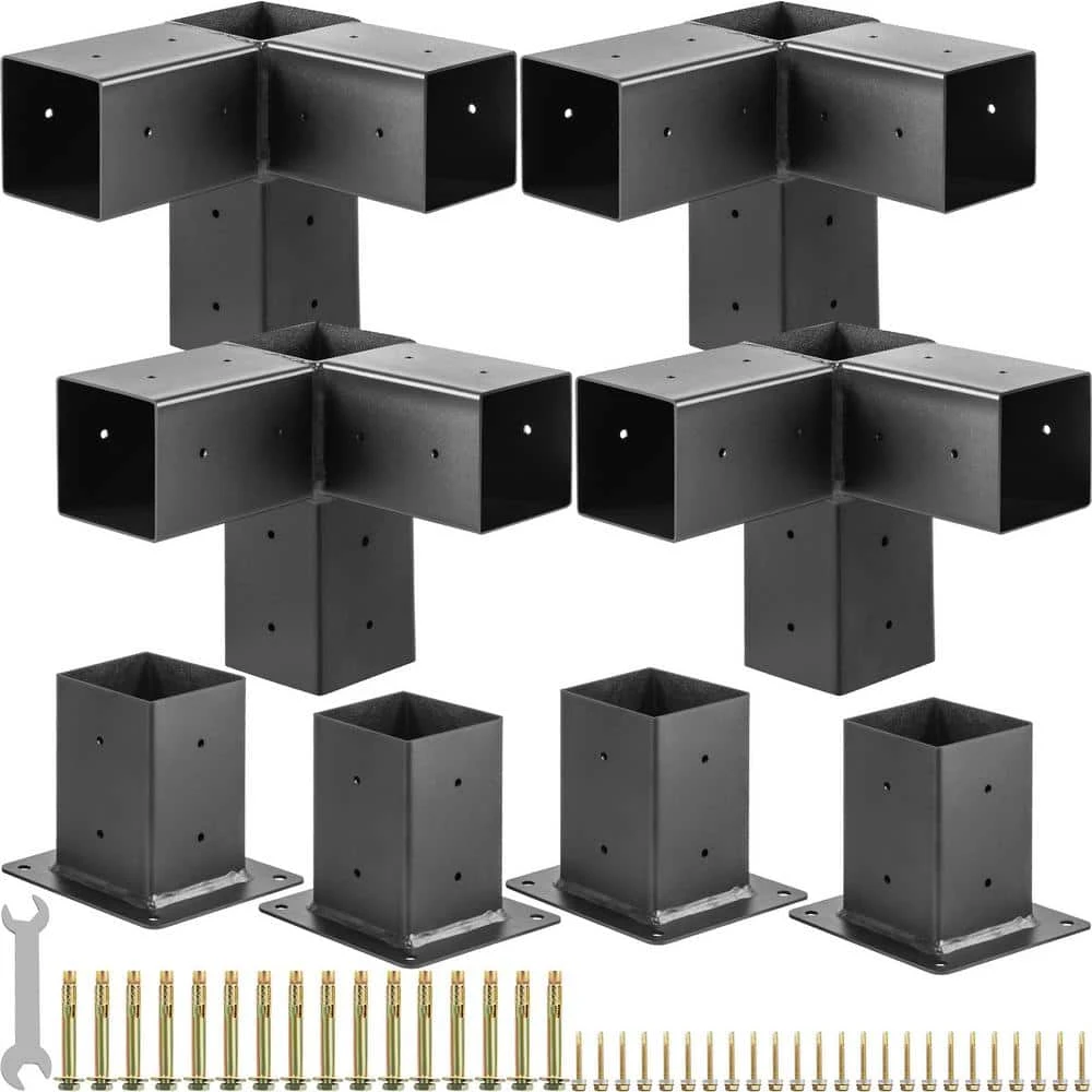 4 In. X 4 In. Woodwork Pergola Kit Elevated Wood Stand Kit Deer Stand Bracket Pergola Brackets, 8-Pack 3 4 In. X 4 In. Woodwork Pergola Kit Elevated Wood Stand Kit Deer Stand Bracket Pergola Brackets, 8-Pack