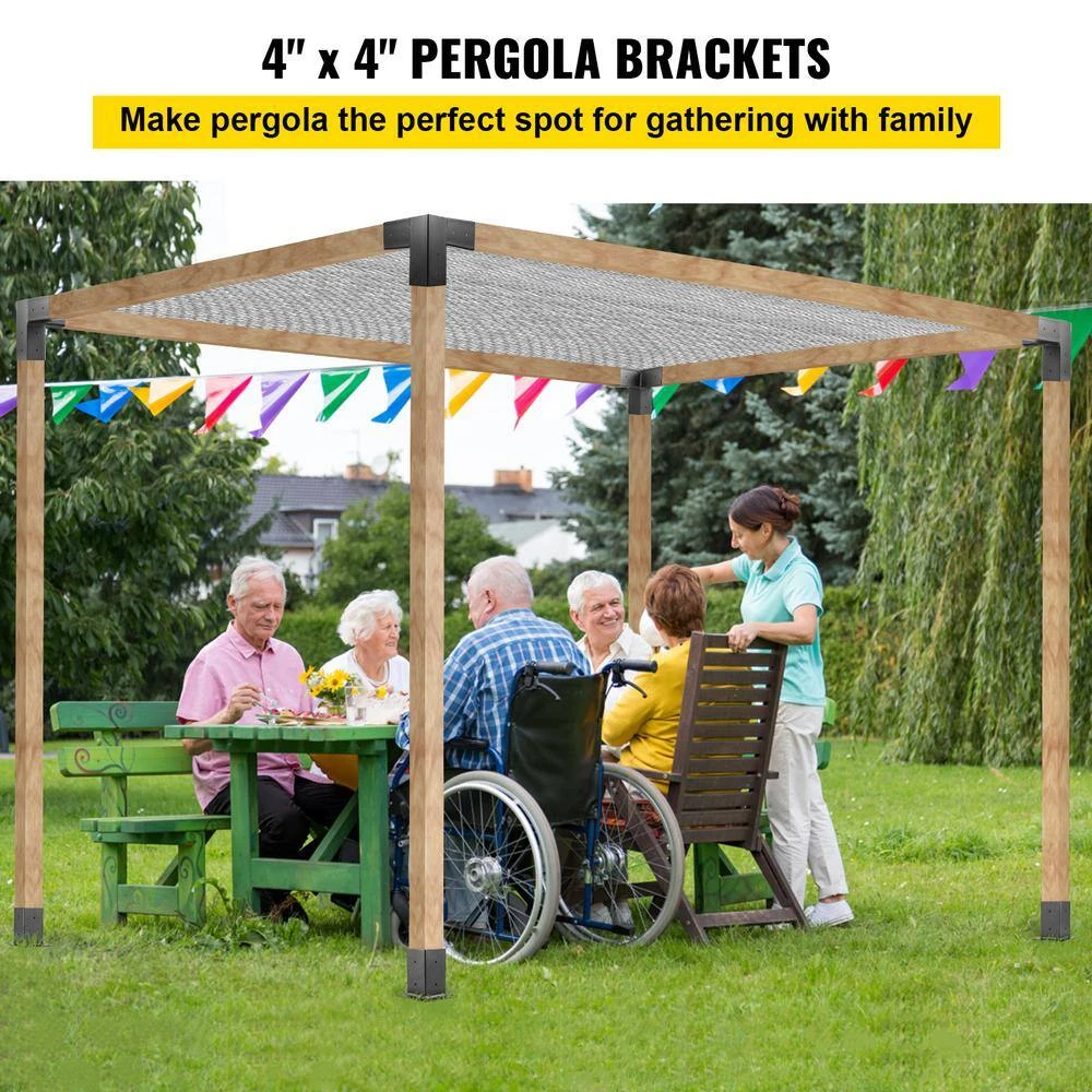 4 In. X 4 In. Woodwork Pergola Kit Elevated Wood Stand Kit Deer Stand Bracket Pergola Brackets, 8-Pack 5 4 In. X 4 In. Woodwork Pergola Kit Elevated Wood Stand Kit Deer Stand Bracket Pergola Brackets, 8-Pack - Image 3