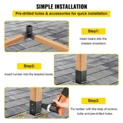 4 In. X 4 In. Woodwork Pergola Kit Elevated Wood Stand Kit Deer Stand Bracket Pergola Brackets, 8-Pack 16 4 In. X 4 In. Woodwork Pergola Kit Elevated Wood Stand Kit Deer Stand Bracket Pergola Brackets, 8-Pack -Patio Furniture Shop black vevor pergola accessories ljtgbhs5x200smpeav0 fa 1000