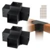 Pergola Bracket Kit 6 In. X 6 In. 2-Piece 4-Way Heavy-Duty Corner Bracket Woodworks DIY Post Base Kit Easy Installation -Patio Furniture Shop black vevor pergola accessories lpjjst2pcs6x19rdfv0 64 1000