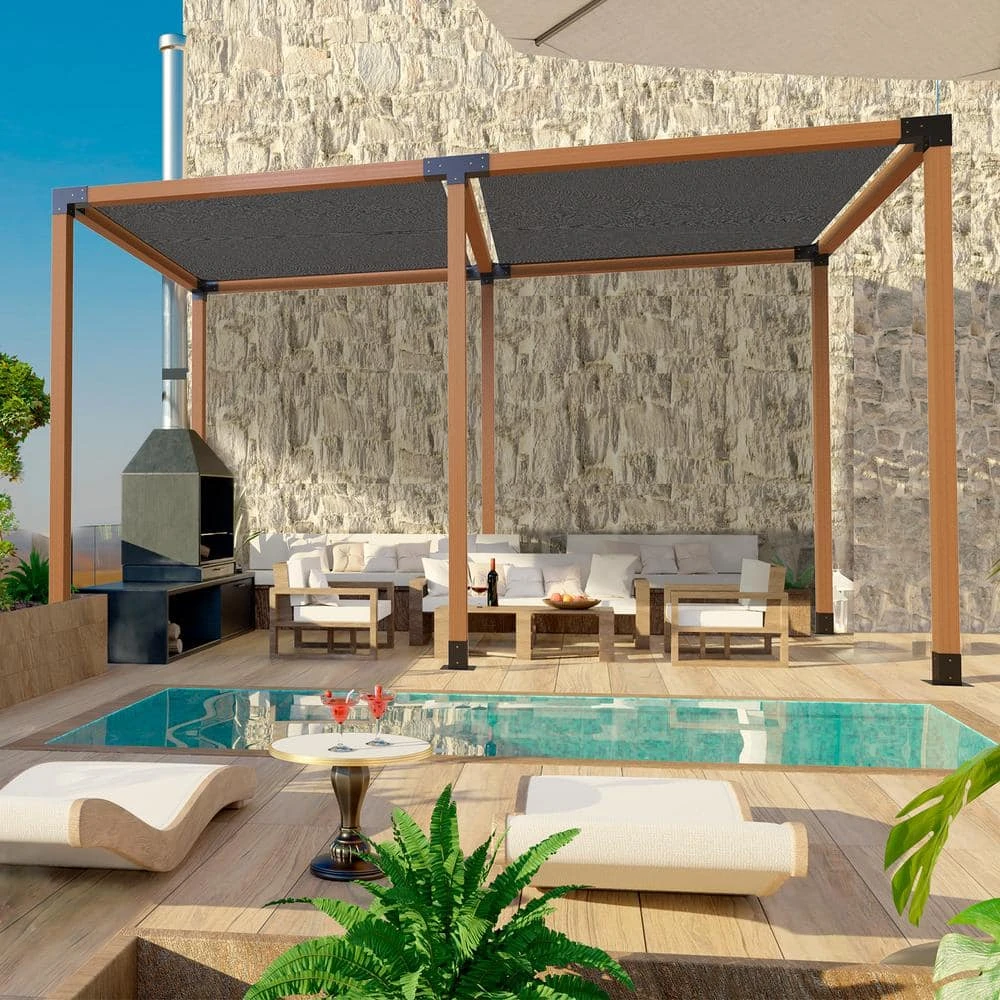 Pergola Bracket Kit 4 In. X 4 In. 4-Piece 4-Way Heavy-Duty Corner Bracket Woodworks DIY Post Base Kit Easy Installation 10 Pergola Bracket Kit 4 In. X 4 In. 4-Piece 4-Way Heavy-Duty Corner Bracket Woodworks DIY Post Base Kit Easy Installation - Image 8