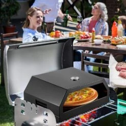 Pizza Oven Kit Stainless Steel Portable Charcoal Outdoor With Professional Pizza Baking Tools For Camping -Patio Furniture Shop black vevor pizza ovens bskxbskxtzbxghs01v0 31 1000