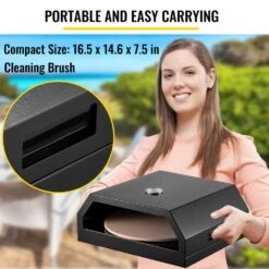 Pizza Oven Kit Stainless Steel Portable Charcoal Outdoor With Professional Pizza Baking Tools For Camping -Patio Furniture Shop black vevor pizza ovens bskxbskxtzbxghs01v0 44 1000