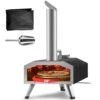 Multi-Fuel Pizza Oven 12 In. Propane And Wood Powered Outdoor Pizza Oven With Rotating Pizza Stone In Black -Patio Furniture Shop black vevor pizza ovens pslhshwbxsdjl45ftv0 64 1000