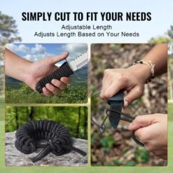 3/8 In. Bungee Cord, 120 Ft./36 M Spool Heavy Duty Bungee Straps, 100% Stretch Elastic Bungee Rope For Cargo, Tarps -Patio Furniture Shop black vevor plant hangers dlkzd100inchhnpjav0 fa 1000