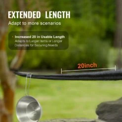 1/4 In. Bungee Cord, 120 Ft./36 M Spool Heavy Duty Bungee Straps, 100% Stretch Elastic Bungee Rope For Cargo, Tarps -Patio Furniture Shop black vevor plant hangers dlkzd100inchpwv8jv0 44 1000