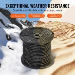 1/4 In. Bungee Cord, 120 Ft./36 M Spool Heavy Duty Bungee Straps, 100% Stretch Elastic Bungee Rope For Cargo, Tarps -Patio Furniture Shop black vevor plant hangers dlkzd100inchpwv8jv0 4f 1000
